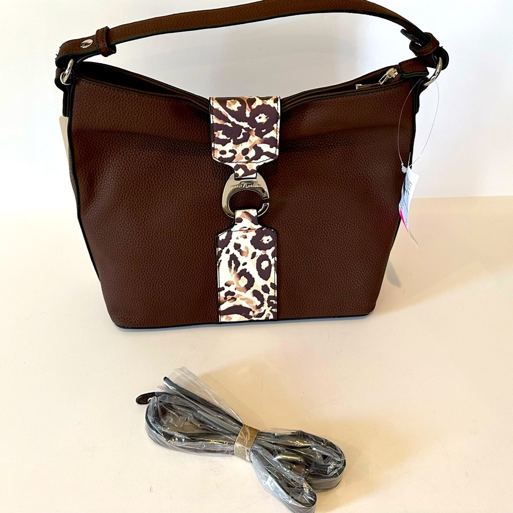 Simply Noelle Large Boho Brown and leopard Bag